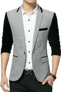 Single Breasted Party Men Blazer (Black, Grey) - Test Product Don't Buy